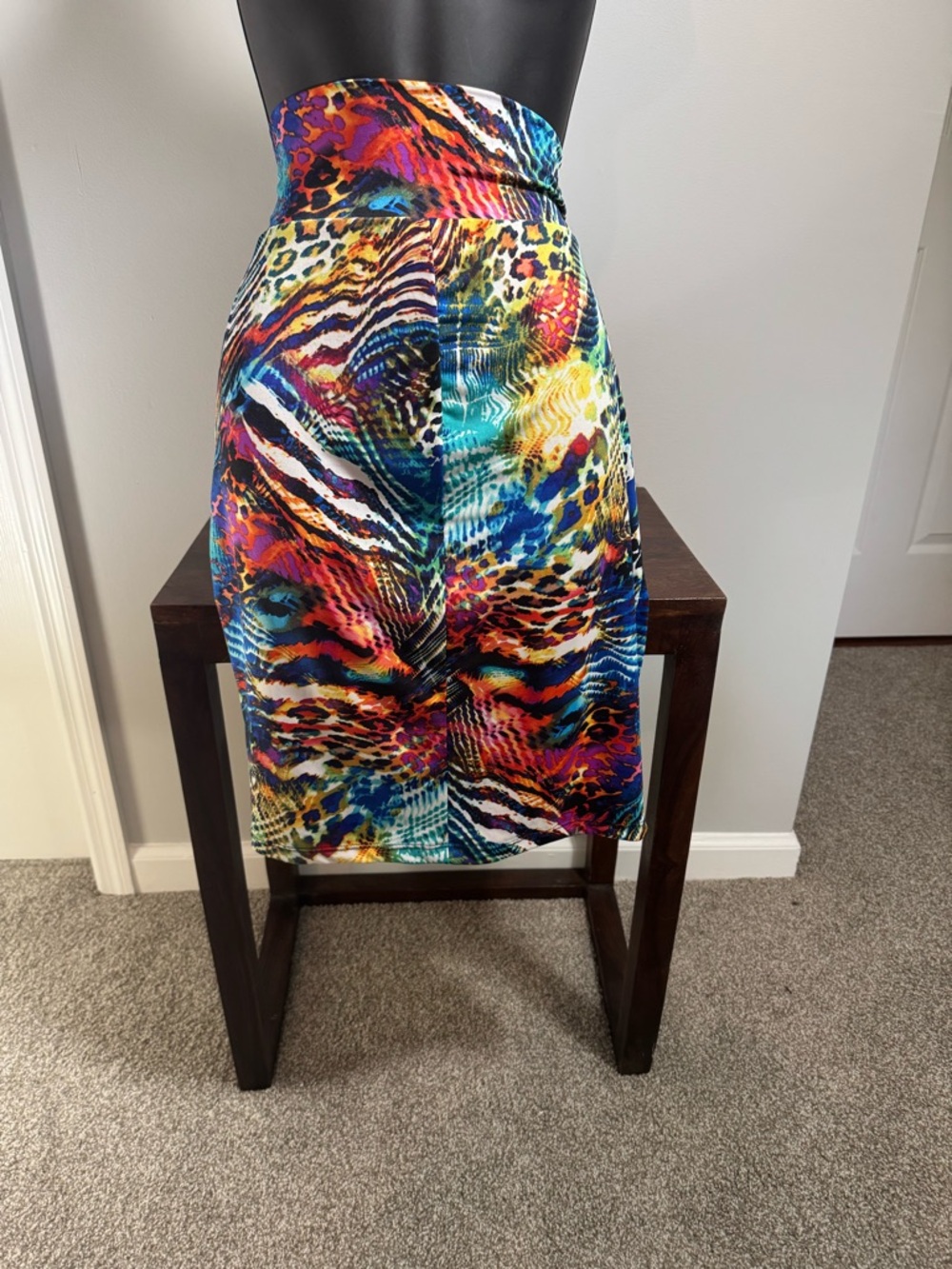 VENUS Multicolor Animal Print Pencil Skirt